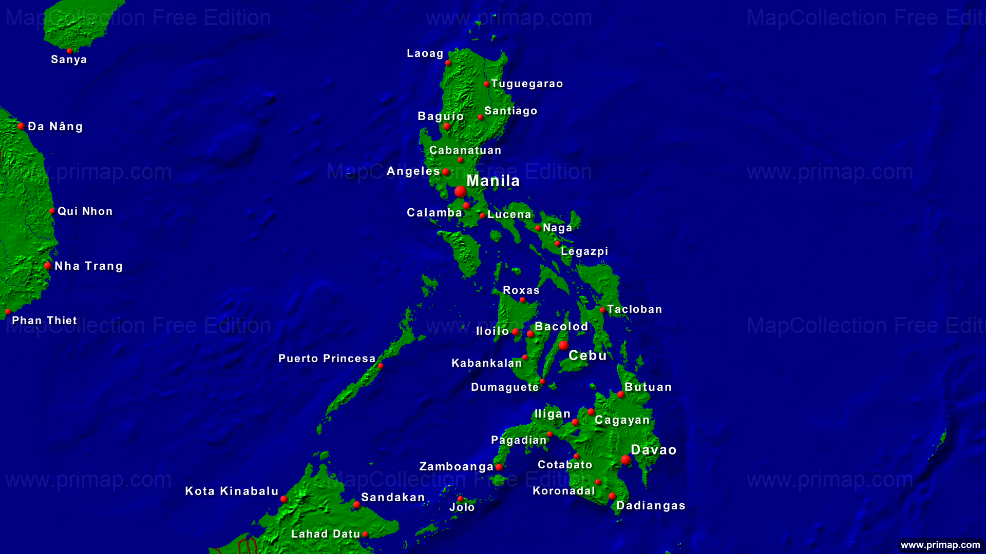 Map Of The Philippines Hd primap National maps